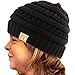 Kids Ages 2-7 Warm Chunky Thick Stretchy Knit Slouch Beanie Skull Hat Black