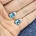 J.MOSUYA 925 Sterling Silver Plated Topaz Jewelry Set For Women, Swarovski Element Crystal Earring Necklace Set