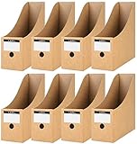 Koogel 8 Pcs File Magazine Holder, Cardboard Magazine Rack Document Storage File