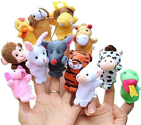 hhjxptst Plush Toy, Cartoon Animal, Chinese Zodiac, Plush Finger, Puppet Finger Toy, Finger Doll, 12pcs