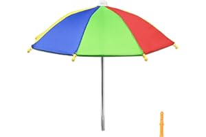 Aliyoham Squirrel Feeder Umbrella, Squirrel Picnic Table Umbrella for Outside, Replacement Mini Umbrella for Squirrel (Multicolour)