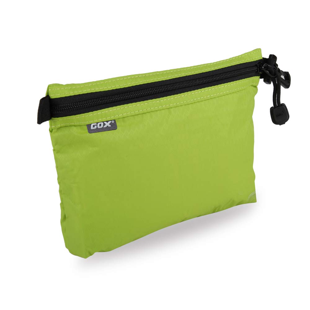 GOX Ultra Light Carry On Zipper Pouch Toiletry Bag Packing Sack Makeup Bag Digital bag (Green)