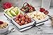 Condiment & Snack Serving Set: 4 White Stoneware Bowls with Metal Display Stand | Perfect for Appetizers, Nuts, and Candy