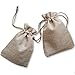 40 Pieces Burlap Bags with Drawstring, 5.4x3.7 inch Burlap Drawstring Gift Bag Jewelry Pouches for Wedding and Party Favors, DIY Craft, Presents, Christmas