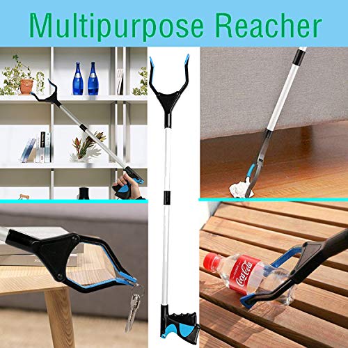 Adusa Reacher Grabber Pick up Tool,32" Foldable Lightweight Long Duty Mobility Aid, Grabber Tool for Elderly,Claw Trash Garbage Picker - 2 Pack - Thumbnail 3