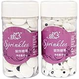2 Bottles Candy Eyeballs Eyes Cake Cupcake Toppers Cookie Decorations,Two Size Mixed,Sweet Personalities Edible Candy For HAL