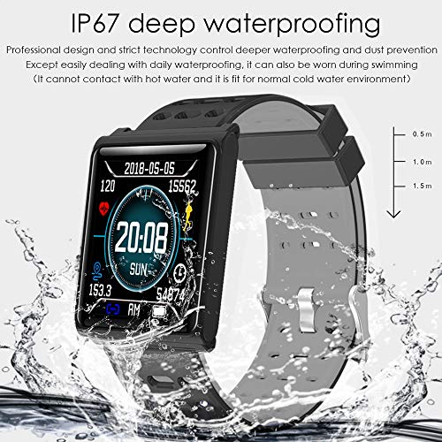 Smart Watch, Waterproof Fitness Tracker Watch with Heart Rate Blood Pressure Sleep Monitor for Men Women Kids iOS Android Phone Activity GPS Tracker Sports with Pedometer Calorie Stopwatch by Qiwoo - Thumbnail 3