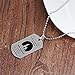 Myhouse“to My Son”Silver Color Pendant Stamped Necklace Military Chain for Boys Pets Adults