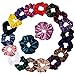 HINGWAH 20 Pcs Hair Scrunchies,Premium Velvet Elastic Hair Bands Bow Scrunchie Hair Ties,Soft Ponytail Holder Scrunchy Hair Accessories for Women Girls-18 Colors in Regular Size/2 Color in Large Size