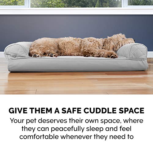 Furhaven Orthopedic Dog Bed for Small Dogs w/ Removable Bolsters