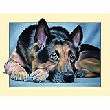 FAIRYLOVE 35Ã—45 Diamond Painting Kit Dog Paint with Diamonds Dotz Kit Art Craft Kit Cross Stitch,German Shepherds