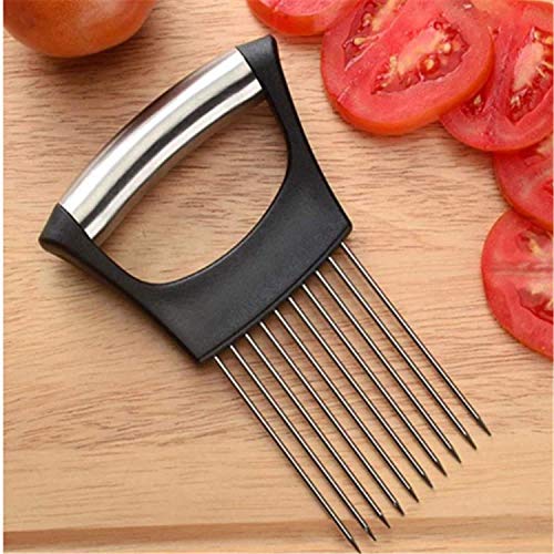 Food Choppers Slice Assistant Onion Holder Slicer, kitchen Gadgets kitchen Utensil Holder Cutter Stainless Steel… - Image 2