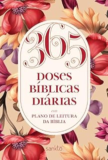 Livro 365 Doses Bíblicas Diárias Floral Rosé: Com plano de leitura da Bíblia