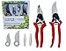 GGS- PROFESSIONAL GARDEN PRUNER GIFT SET - Two Specialty Trimmers, One Large All Purpose and One Small Hand Shear, Replacement Blades and Springs.