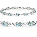 Sky Blue Topaz Infinity Tennis Bracelet set in Sterling Silver ( 7 1/4 inches)