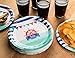 Disposable Plates - 80-Count Paper Plates, Nautical Themed Baby Shower Party Supplies for Appetizer, Lunch, Dinner, and Dessert, 9 x 9 Inches
