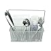 KitchenPlus Condiment and Silverware Caddy, Silver