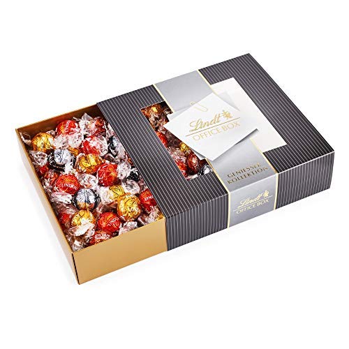 Lindt Schokolade LINDOR Home Office Box | 935 g | Ca. 74 LINDOR Kugeln mit zartschmelzender Füllung, Sorten: Milch, Dark…