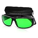 LVJING LED Grow Light Room Glasses Goggles, Color Correction Safety Glasses, Anti UV IR Intense Light Reflection, Indoor Garden Hydroponics Greenhouse Grow Tent Accessories, Black