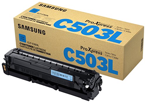 Samsung Electronics CLT-C503L High-Yield Toner, Cyan (SU017A)