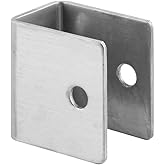 Prime-Line 656-8205 U-bracket, For 1-1/4 In. Panels, Stainless Steel, Satin Finish (Single Pack)