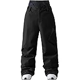 WOWULOVELY Womens Mens Ski Pants Baggy Cargo Snow Pants Loose Fit Waterproof Windproof Insulated Warm Insulated Winter Sport