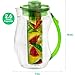 Vremi Fruit Infuser Water Pitcher - 2.5 liter Plastic Infusion Pitcher with Lid for Loose Leaf Tea - Large BPA Free Infuser Pitcher with Spout - 84 oz Sangria Pitcher Vodka Infuser Insert - Green