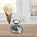 Chef'sChoice 838CH Ice Cream Four Holder with Weighted Base and Rotating Arms is Perfect for Supporting and Maintaining The Shape of Freshly Made Cones, 4-cone holder, Silver