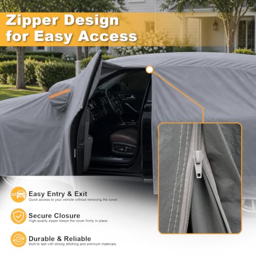 GUNHYI Funda Premium para Coche Ajuste Personalizado Mazda CX-5 CX5 (2012-2025), 16 Capas de Alta Resistencia Impermeable para Todo Clima con Puerta con Cremallera para Protección contra Sol, Lluvia