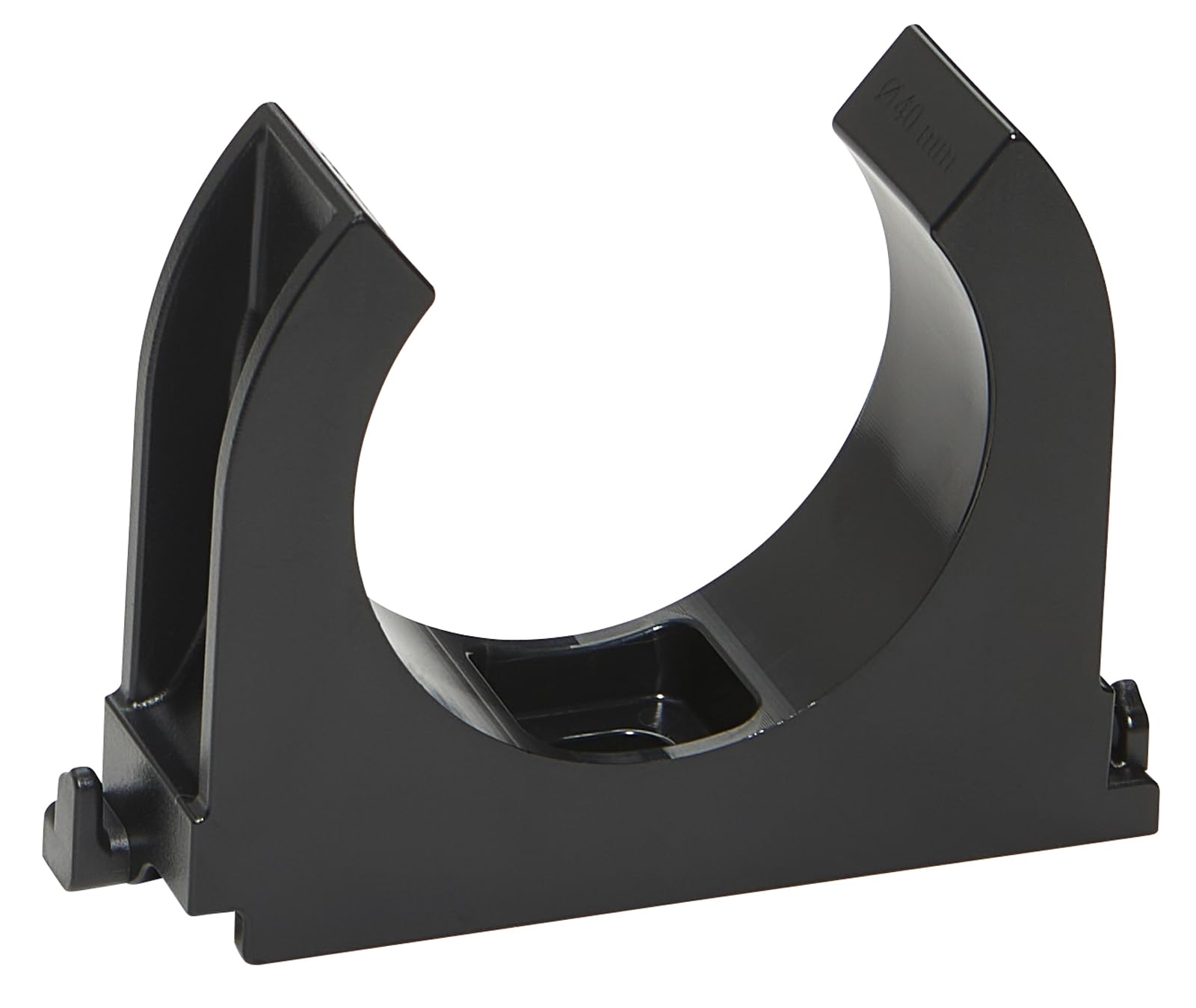 SOMA 40 Pcs Black Plastic Pipe Clip 40mm Clamp Pipe Clamp