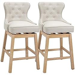 HOMCOM Upholstered Fabric Bar Height Bar