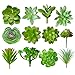 PDTXCLS SimplePlants 12 Piece Artificial Succulent Plants | Mini Fake Succulents for Home Décor and Indoor Wall Garden | Faux Unpotted Succulent Picks for Arrangements