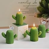 Cactus Candles for Women - Unique Cactus Gifts for Friends, Arizona Mexican Birthday Gifts 4Pack Mini Scented Succulent Candles, Spring Summer Tropical Party Housewarming Decor