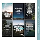 Bible Verse Wall Art, Set of 6 Posters 11x17 Bible Verse, Christian Wall Decor, Religious Gifts, Scripture Wall Art for Home