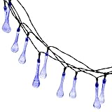 Outdoor String Light, BOYON Solar Fairy, Starry Lights Best for Garden, Patio, Party (2 Lighting Modes, 19.7ft, 30 Led, Blue)