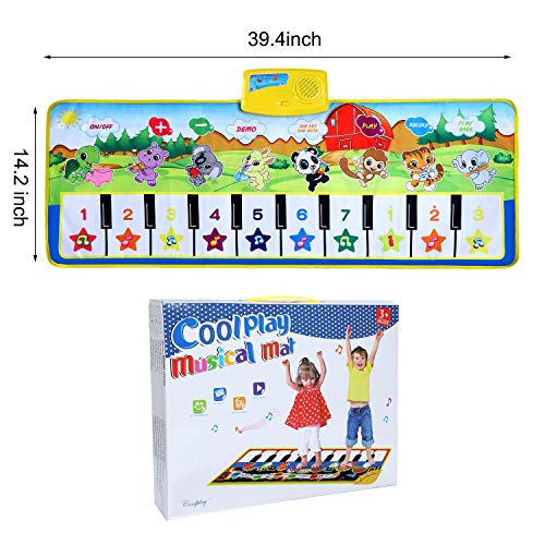 Music Piano Mat, SUPTEMPO Keyboard Playmat Kids Musical Mats Portable&Safe Musical Dance Mat Early Education Toys Gifts For Kids Toddler Girls Boys Christmas - Thumbnail 6