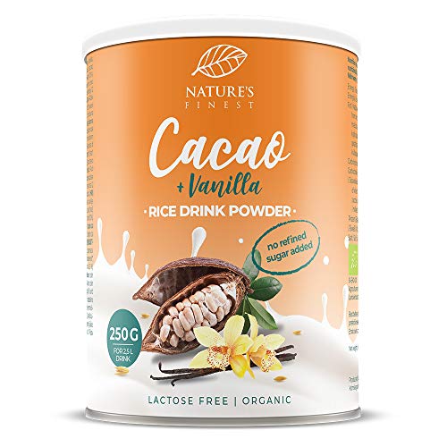 Nature's Finest Bio-Reisgetränkpulver Kakao & Vanille 250 g | Für 2,5 L leckere Bio-Pflanzenmilch | Vegan and…