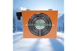 TEKKOAUTO Hydraulic Air Oil Cooler Air-Cooled Oil Radiator Heat Exchanger 48W 12V AW0607T 20L/min 680Kcal/h ZG1/2 AW0607T-CA AJ0607T-CA
