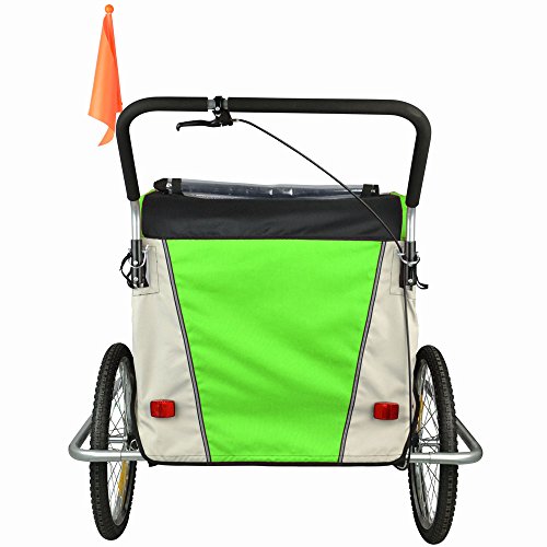 Suspension Children Bicycle Trailer & Jogger Combo Green 50304。 - Thumbnail 3