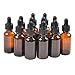 12 Pack,1oz 1 oz,Amber Glass Bottle Bottles with Black cap and Glass Droppers.Using for Essential Oils,Lab Chemicals,Colognes,Perfumes & Other Liquids.FREE 12 Chalk Labels