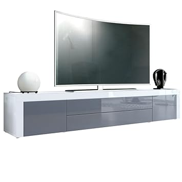 meuble tv bas gris