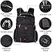 Tzowla Travel Laptop Backpack,Anti-Theft Water Resistant Business Luggage with Lock&USB Charging Port Durable Computer Cooler Daypack for Men Women College Bag Fit 17/18 inch Laptops-Black