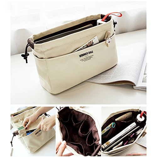 WINNER Bag in Bag Toiletry Bag Electronics Accessories Organizer Bag A731 (Large Khaki)