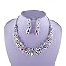 Youfir Austrian Crystal Rhinestone Bridal Wedding Necklace and Earrings Jewelry Sets for Women