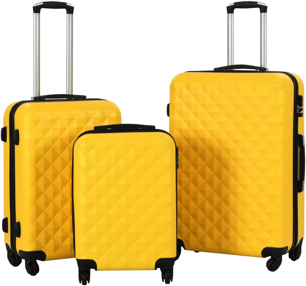 yellow hard case suitcase