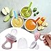 2 Pack Fresh Fruit Silicone Nipple Teething Toy-Fresh Fruit Feeder for kids Bonus 3 Pcs Replacement Silicone Pouches