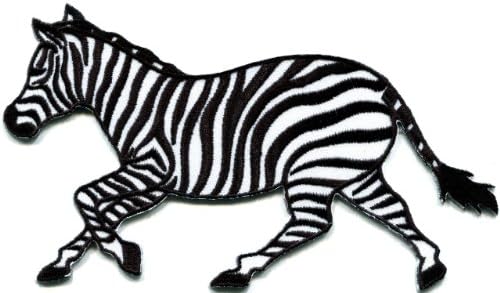 Zebra African Equid Wild Horse Safari Wildlife Applique Iron-on Patch New S-581 Handmade Design From Thailand