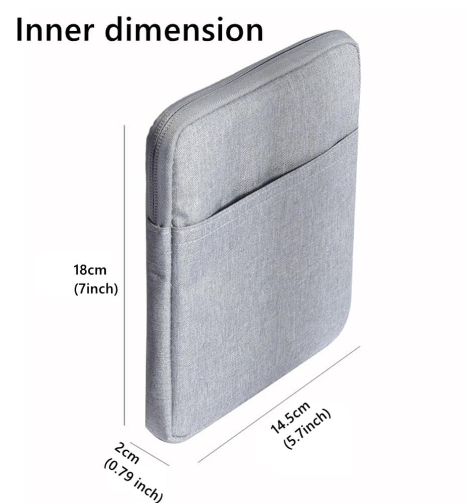 Case for 6-7 Inch Kobo eReader - Libra Colour, Libra 2, Clara Models, H2O, Nia 6 - Shockproof Sleeve Pouch