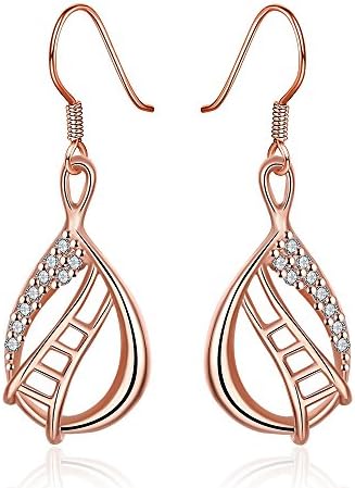 Fashion Jewelry Water Shaped Crystall Dangle Earrings For Women Yellow Gold Earrings