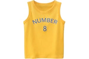 Toddler Baby Boys Girls Number 8 Letter Print Athletic Tank Top Kids Sports Team Jersey Sleeveless T Shirts Tops Tee